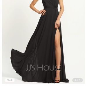 Unworn Black Chiffon Bridesmaids Dress